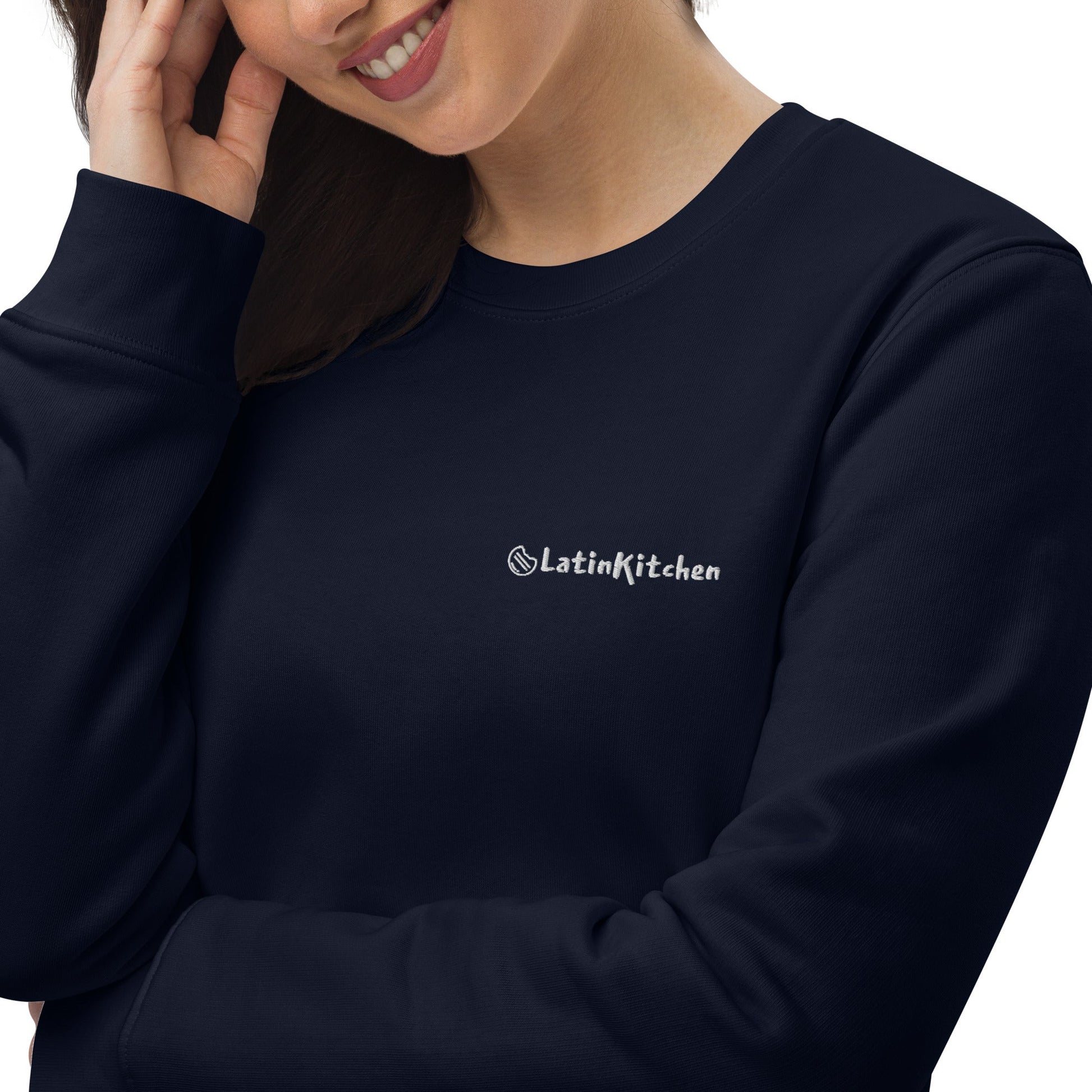 LatinKitchen Unisex Bio-Pullover (Schwarz/Navy) - LatinKitchen