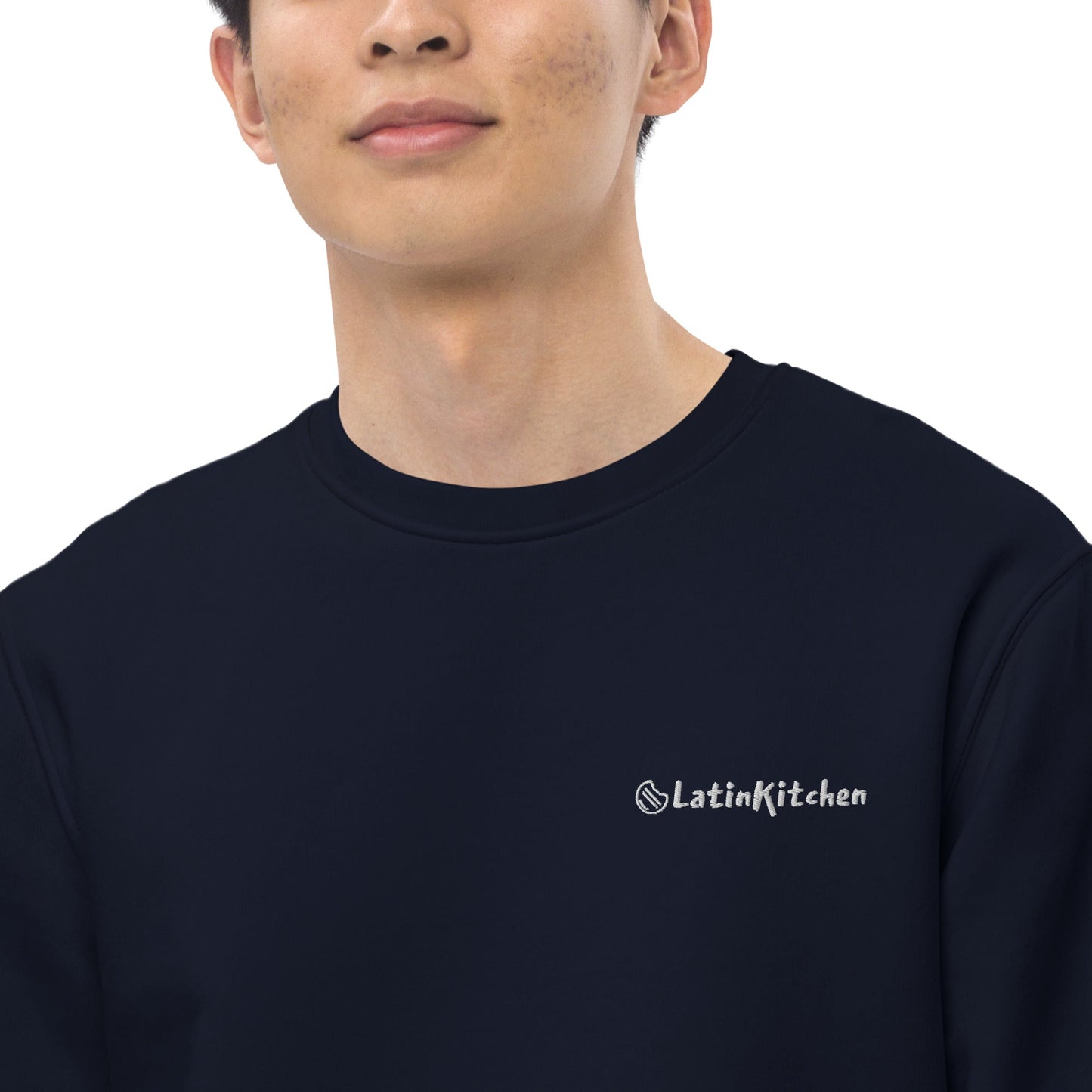 LatinKitchen Unisex Bio-Pullover (Schwarz/Navy) - LatinKitchen