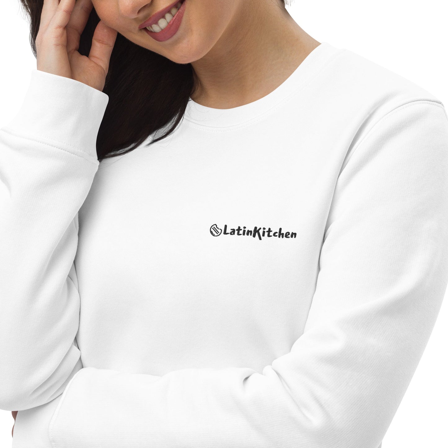 LatinKitchen Unisex Bio-Pullover (Weiß) - LatinKitchen